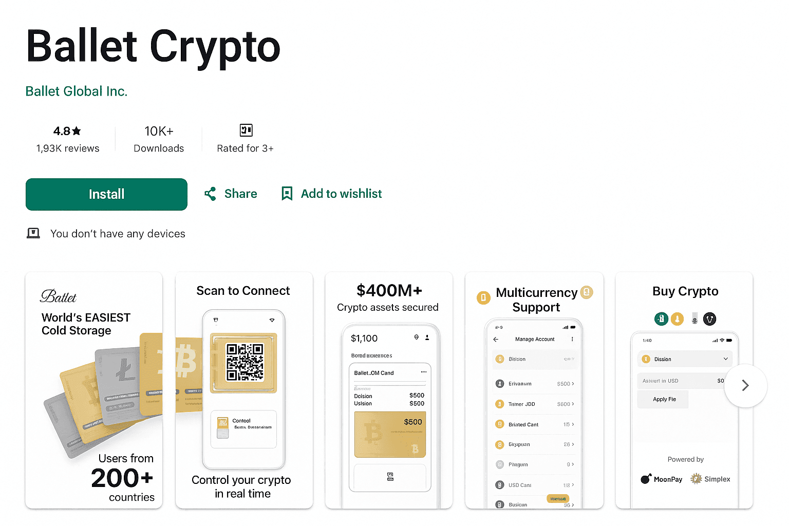 Ballet Crypto Wallet Review